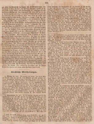 355-356 Kirchliche Mittheilungen