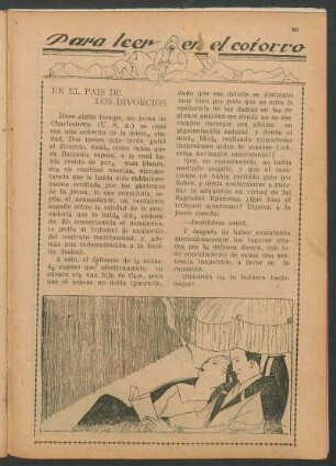 Para leer en el cotorro