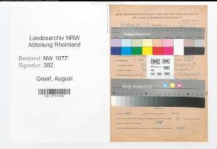 Entnazifizierung August Graef , geb. 12.07.1914 (Polizist)