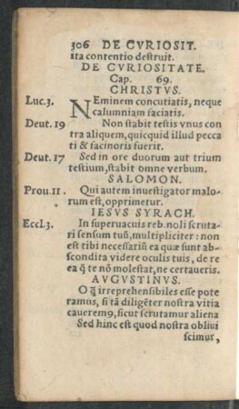 De Curiositate. Cap. 69.