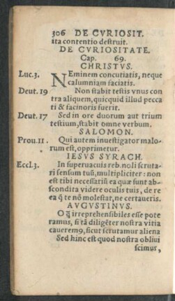 De Curiositate. Cap. 69.