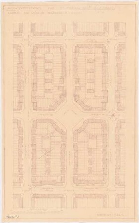 Fluchtlinien- und Aufbauplan Monatskonkurrenz Februar 1929: Lageplan 1:1000