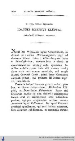 Ioannes Iosephus Klüpfel.