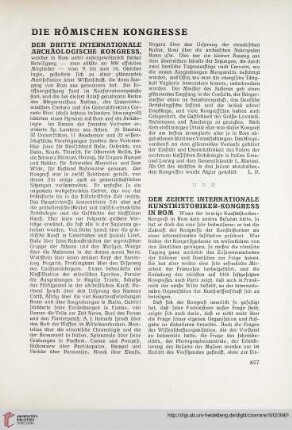 Die römischen Kongresse