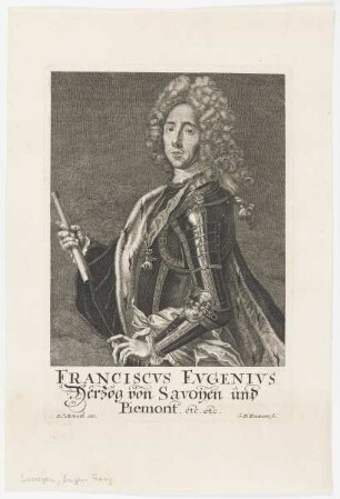 Bildnis des Franciscvs Evgenivs, Herzog von Savoyen und Piemont