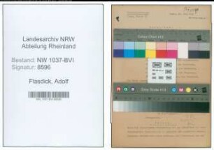 Entnazifizierung Adolf Flasdick , geb. 07.10.1897 (Kaufmann)
