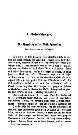 Die Umgestaltung des Volksschulwesens