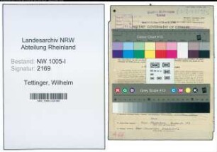 Entnazifizierung Wilhelm Tettinger , geb. 17.10.1892 (Monteur)