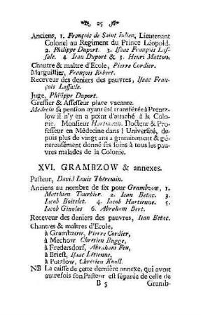XVI. Grambzow & annexes