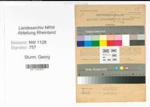 Entnazifizierung Georg Sturm , geb. 22.01.1907 (Polizist)