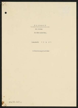 Umbau eines Landhauses Monatskonkurrenz Februar 1933: Erläuterungsbericht, 2 S.