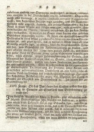 XXVI. Frage - XXX. Frage