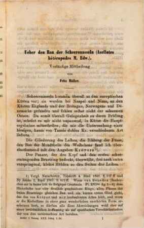 Archiv für Naturgeschichte : Zeitschrift für systematische Zoologie. 30, 30. 1864