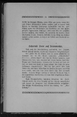 Fahrende Leute auf Steinwerder.