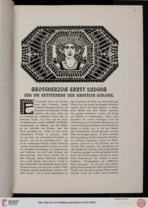 Grossherog Ernst Ludwigund die Entstehung der Künstler-Kolonie