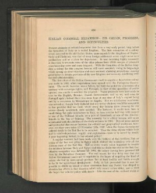 Italian Colonial Expansion: Its Origin, Progress, And Difficulties.