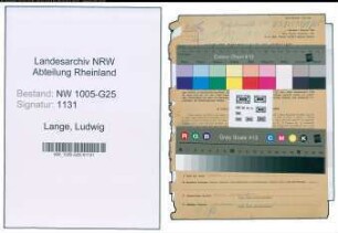 Entnazifizierung Ludwig Lange , geb. 30.04.1890 (Haendler)