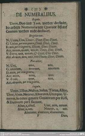 De Numeralibus