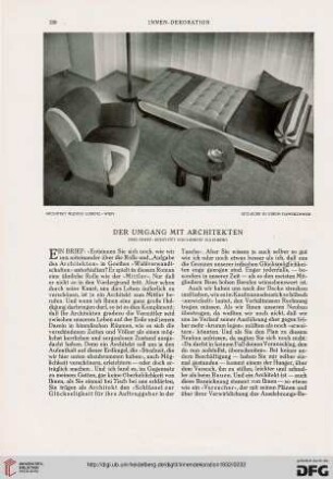 Der Umgang mit Architekten, [1]: zwei Briefe
