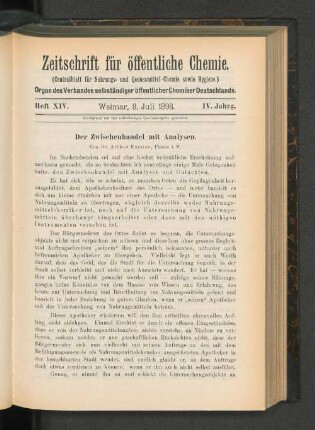 Der Zwischenhandel mit Analysen.
