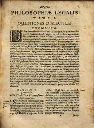 Philosophia Legalis, Sev Quaestiones Dialecticae Physicae Et Metaphysicae Ad Scientiam Juris Accommodatae