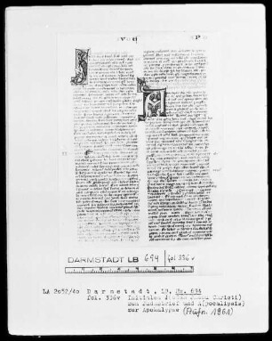 Biblia sacra mit einem altlateinischen Judith-Text — Initialen J(udas Jhesu Christi), Folio 336verso