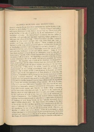 Learned Societies and Institutions.