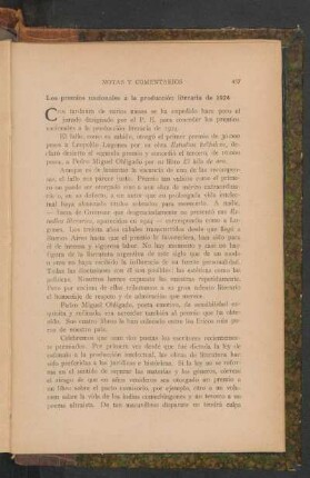 Los premios nacionales a la producción literaria de 1924
