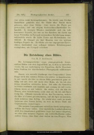 Die Entstehung eines Bildes