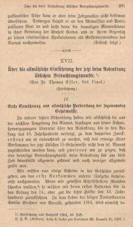 201-216 Über die allmähliche Einführung der jetzt beim Rosenkranz üblichen Betrachtungspunkte : Fortsetzung