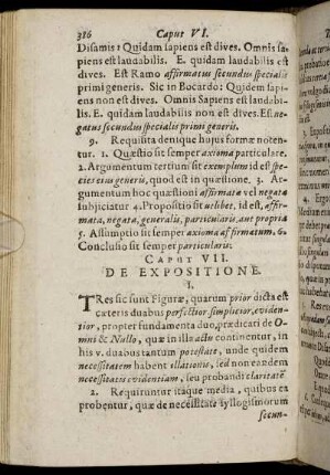 Caput VII. De Expositione.