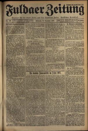 Ausgabe vom Mittwoch, den 28. Dezember 1927.