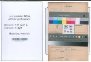 Entnazifizierung Heinrich Brockers , geb. 17.12.1894 (Gelderheber)