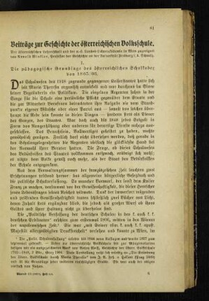 Beiträge zur Geschichte der österreichischen Volksschule : der österreichischen Lehrerschaft und der n.-ö. Landes-Lehrerakademie in Wien