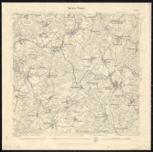 Äquidistantenkarte 134 : Section Treuen, 1892 : Section Treuen. - 1:25000. - Leipzig: Giesecke & Devrient, 1892. - 1 Kt.