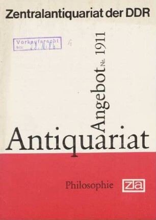 Nr. 1911: Philosophie