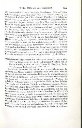 356-357 [Rezension] Piper, Otto, Die Grundlagen der evangelischen Ethik; 1. Band