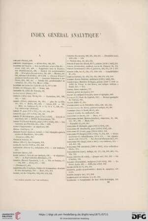 Index général analytique