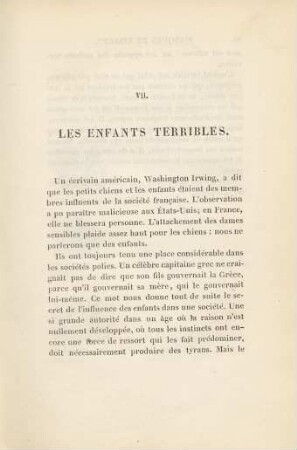 VII. Les Enfants terribles