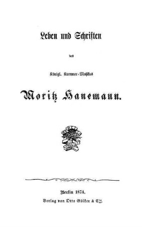 Leben und Schriften des Königl. Kammer-Musikus