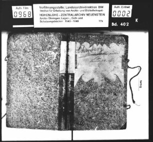 Weingülteinzugsregister über Ohrnberg und Eichach.