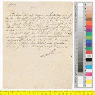 Brief von Goethe, Johann Wolfgang von an Schiller, Friedrich
