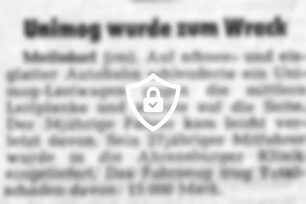 Unimog wurde zum Wrack