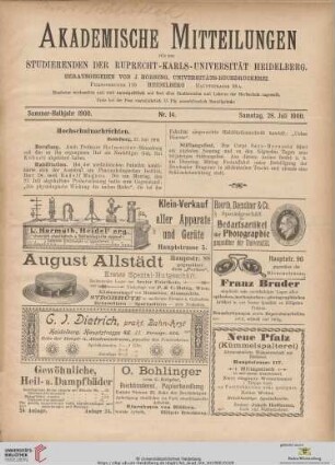 Nr. 14 (28. Juli 1900)