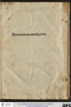 Vocabularius utriusque iuris.