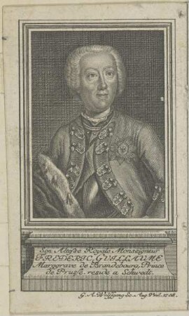 Bildnis des Frederic Guillaume de Brandebourg