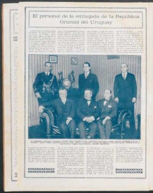 El personal de la embajada de la República Oriental del Uruguay