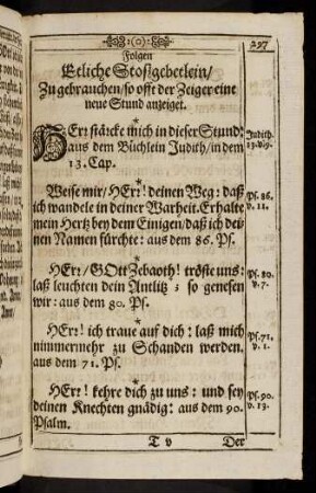 297-308, Folgen Etliche Stoßgebetlein
