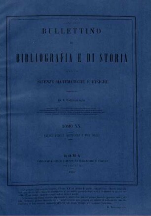 Tomo XX. Indici degli articoli e dei nomi.