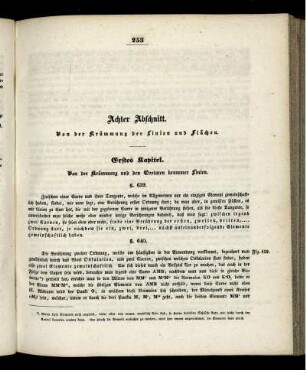 Achter Abschnitt. Von der Krümmung der Linien und Flächen.
